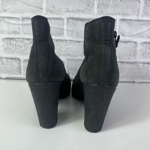 Timberland Tillston Leather Ankle Boots Lug Sole Weatherproof Size 10 Black Nubu - Picture 7 of 12